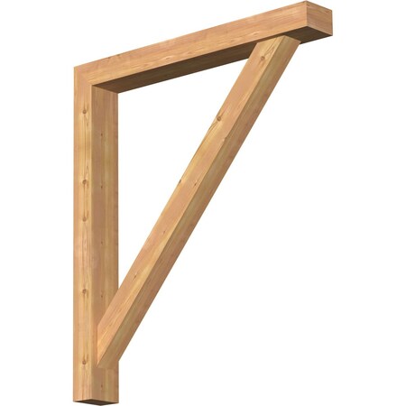 Ekena Millwork Traditional Block Smooth Bracket w/ Offset Brace, Western Red Cedar, 5 1/2"W x 42"D x 48"H BKT0604X42X48TRA05SWR